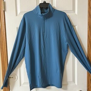 Blue/Green Quarter-Zip Pullover